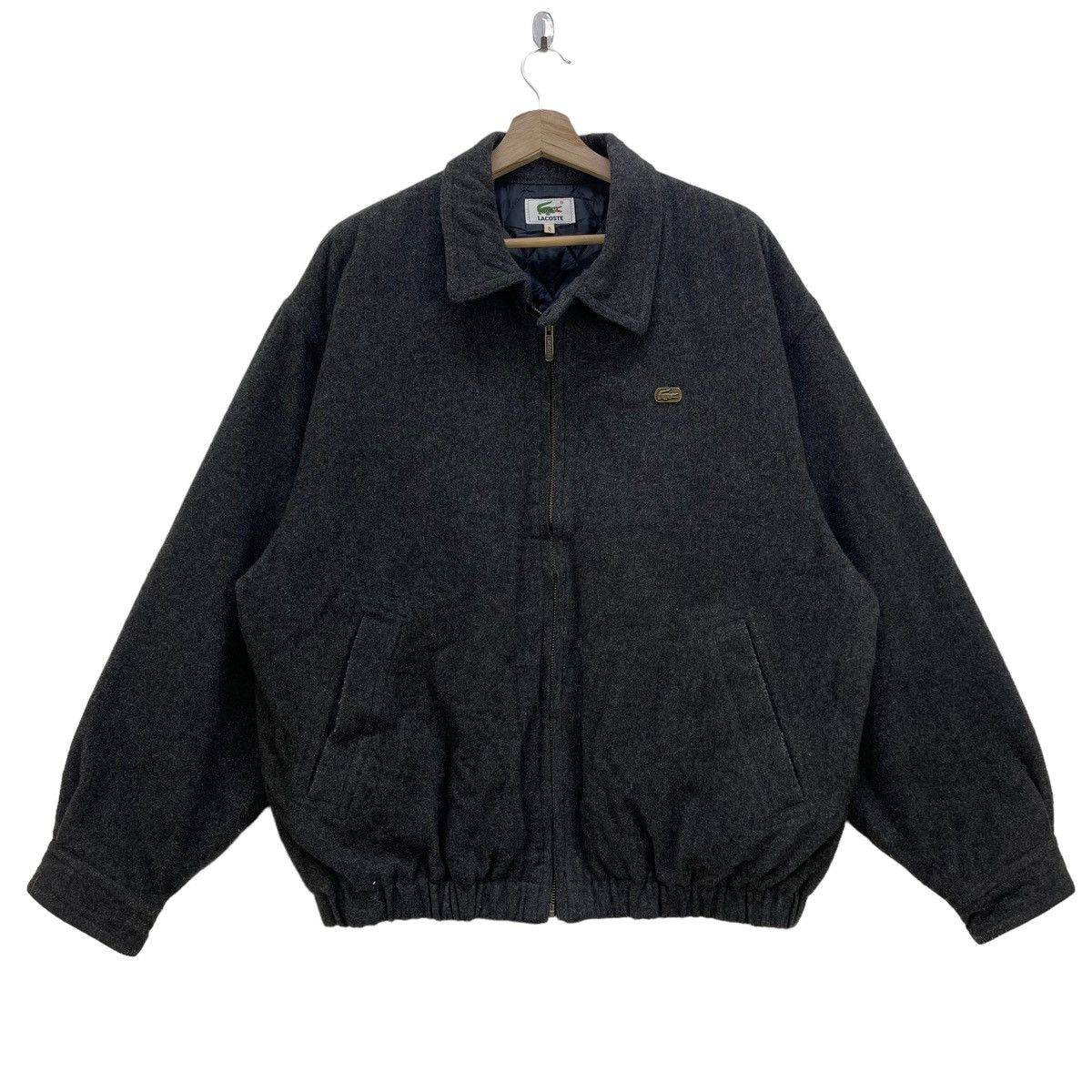 Lacoste 🔥Vintage Lacoste Bomber Wool Jacket Size US L / EU 52-54 / 3 - 1 Thumbnail
