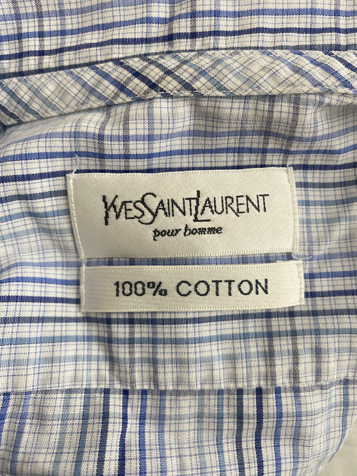 Yves Saint Laurent YSL Yves Saint Laurent Pour Homme Short Sleeve Shirt L Size US L / EU 52-54 / 3 - 2 Thumbnail