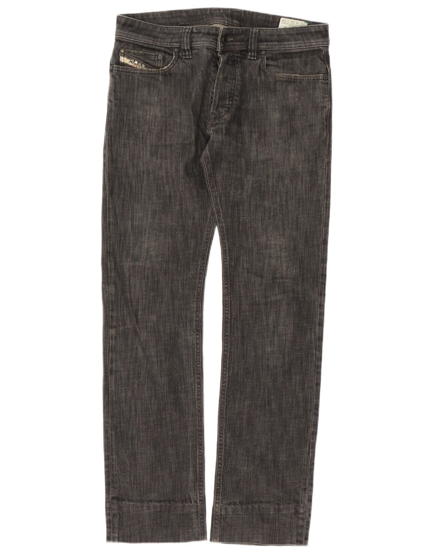 Diesel Womens Safado Straight Jeans W30 L31 Grey Flecked Cotton Size 42" / US 20 - 1 Thumbnail