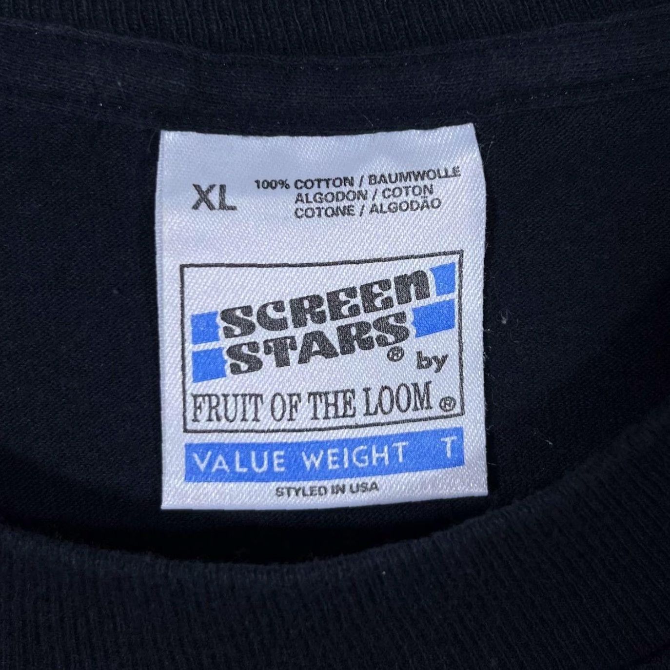 Vintage VINTAGE Screen Stars The Sharks Colour My Flesh Punk Band Single Stitch T-Shirt XL Black Mens Shirt Graphic Print Front Back 1996 Size US XL / EU 56 / 4 - 6 Thumbnail