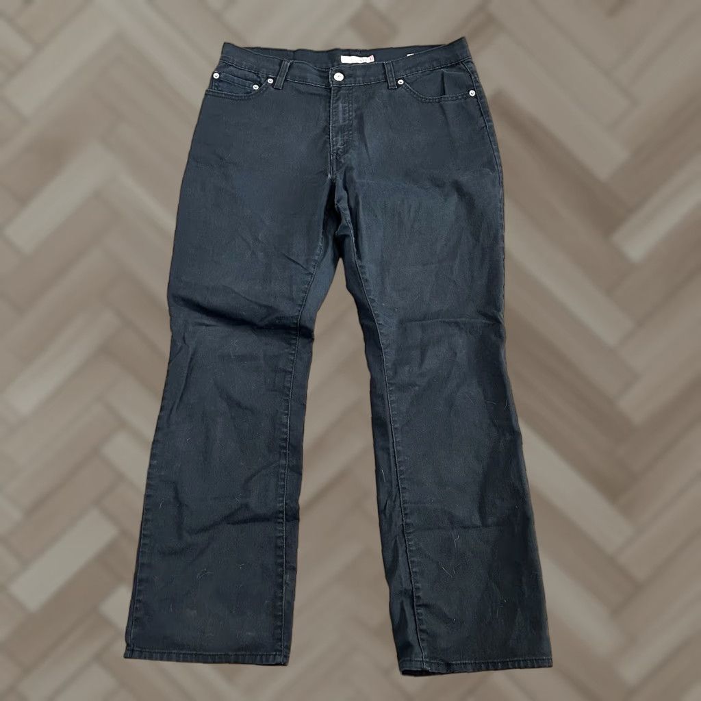 Levi's Womens Levi's 550 Bootcut Jeans Black Dark Wash Regular Size 12 High Rise Relaxed Stretch Denim Logo 90s Y2K Size 34" / US 12 / IT 48 - 1 Thumbnail