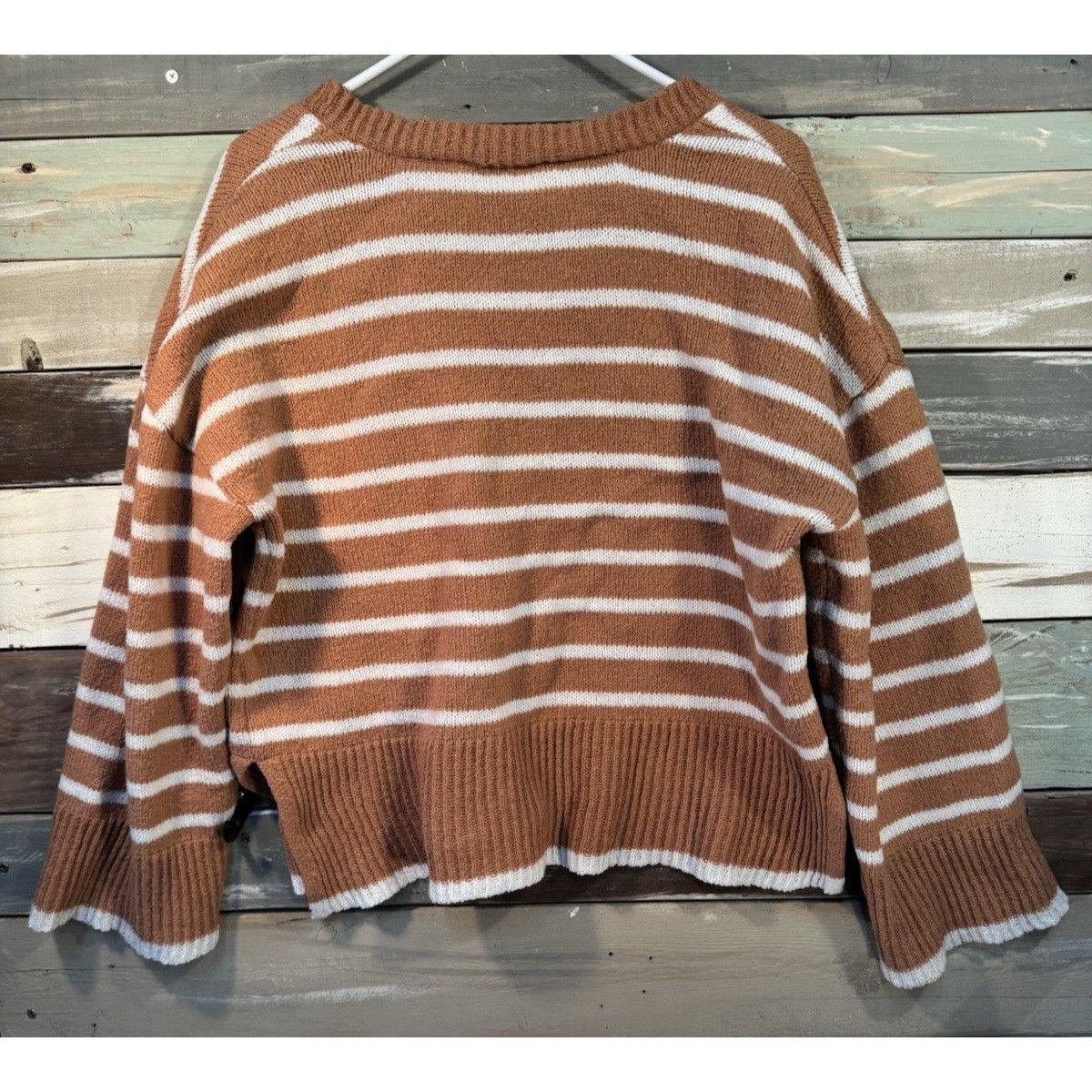 Other New In Knit Brown Stripe Sweater Oversized Women’s Medium US Size M / US 6-8 / IT 42-44 - 3 Thumbnail