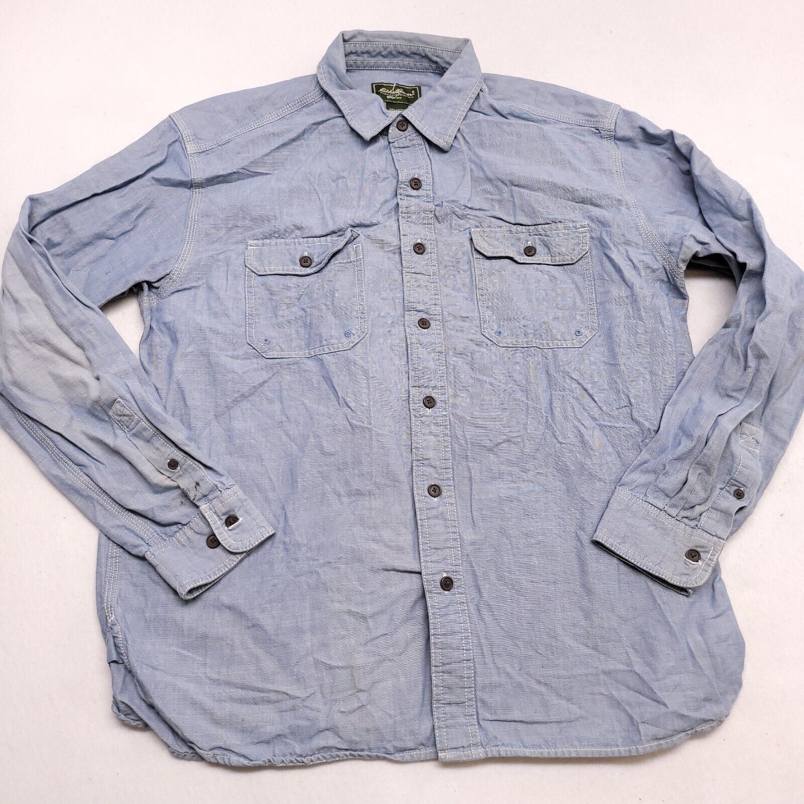 Eddie Bauer Eddie Bauer Casual Button Up Shirt Mens Size Large L Blue Size US L / EU 52-54 / 3 - 2 Thumbnail