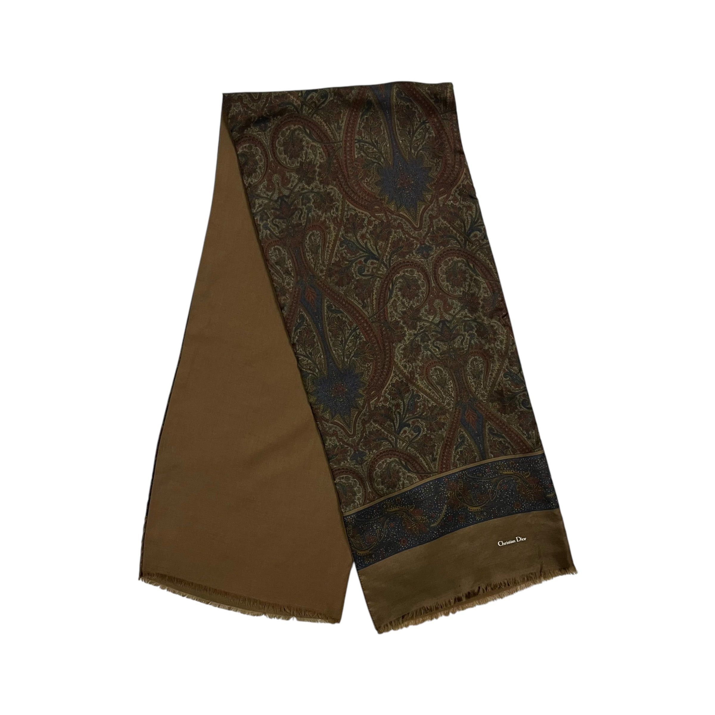 Christian Dior Monsieur Christian Dior Monsieur Paisley Silk Scarf - O/S Size ONE SIZE - 1 Thumbnail
