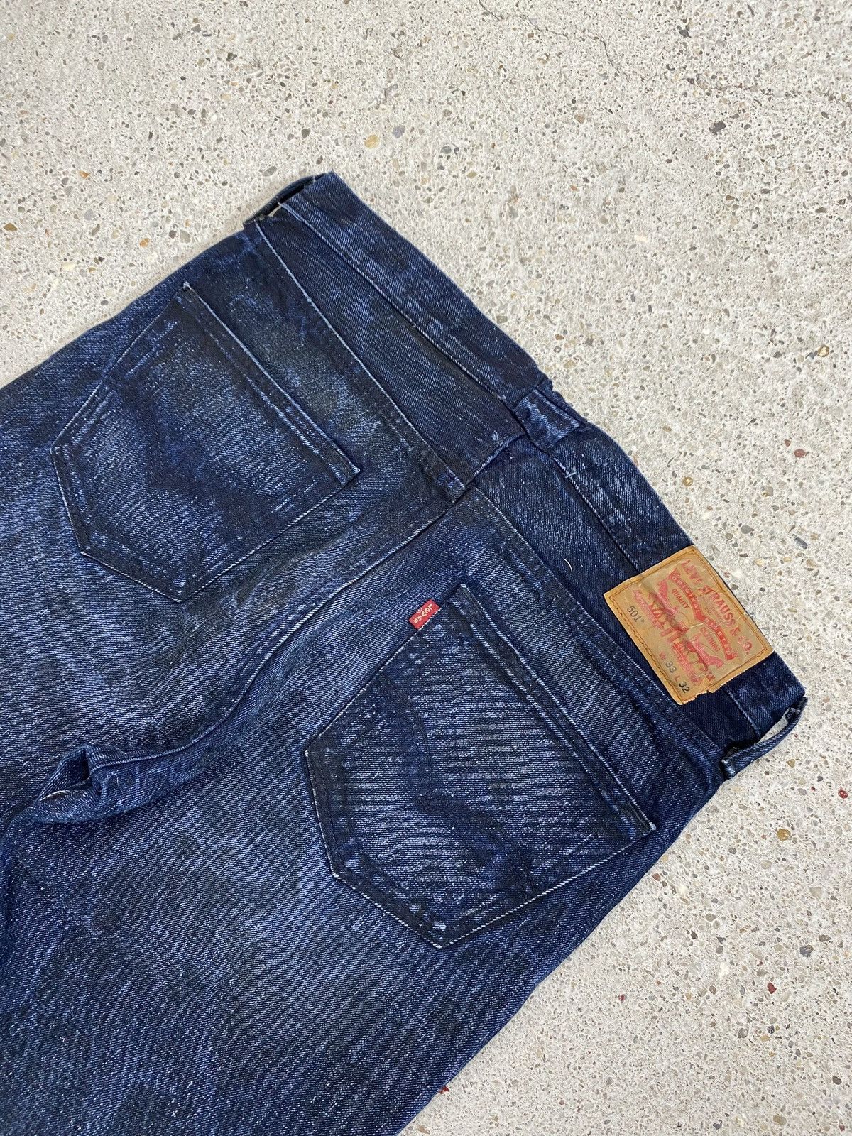 Levi's Denim jeans vintage deep navy indigo washed bleached Size US 30 / EU 46 - 6 Thumbnail