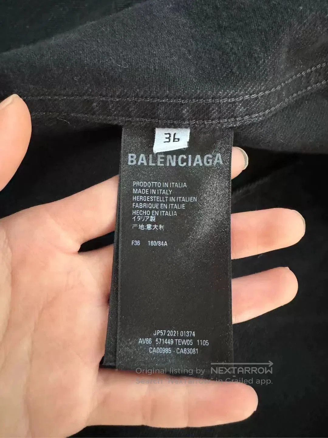 Balenciaga balenciaga distressed denim jacket with logo. Size S / US 4 / IT 40 - 3 Thumbnail
