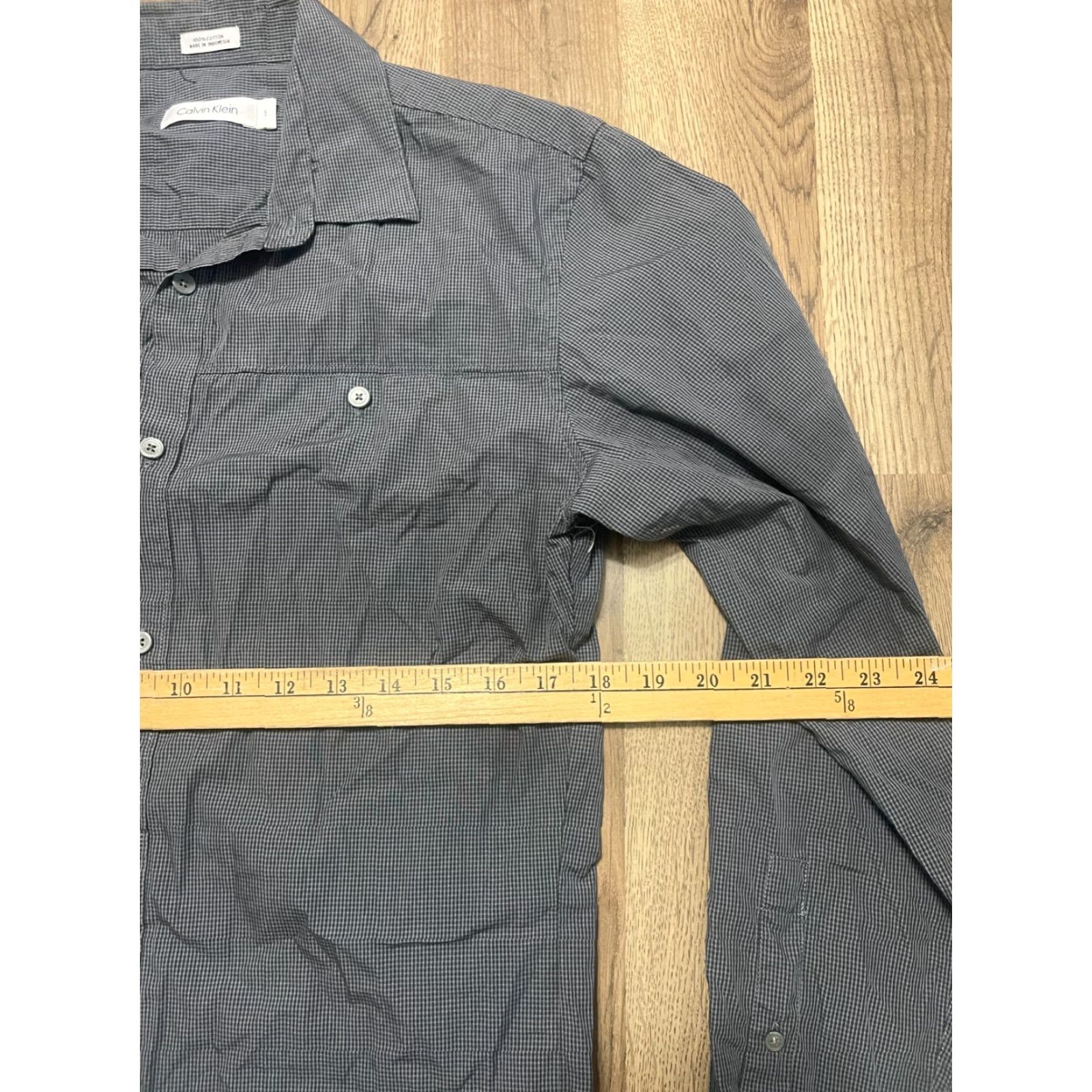 Calvin Klein Calvin Klein Shirt Mens Size Small Grey Long Sleeve Button Up Shirt Size US S / EU 44-46 / 1 - 6 Thumbnail