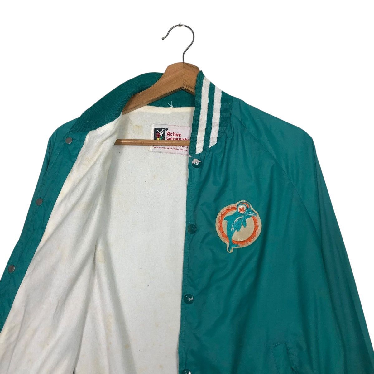 Vintage 🔥VINTAGE BOMBER JACKET DALLAS EMBLEM MFG DOLPHIN BIG LOGO Size US L / EU 52-54 / 3 - 14 Thumbnail