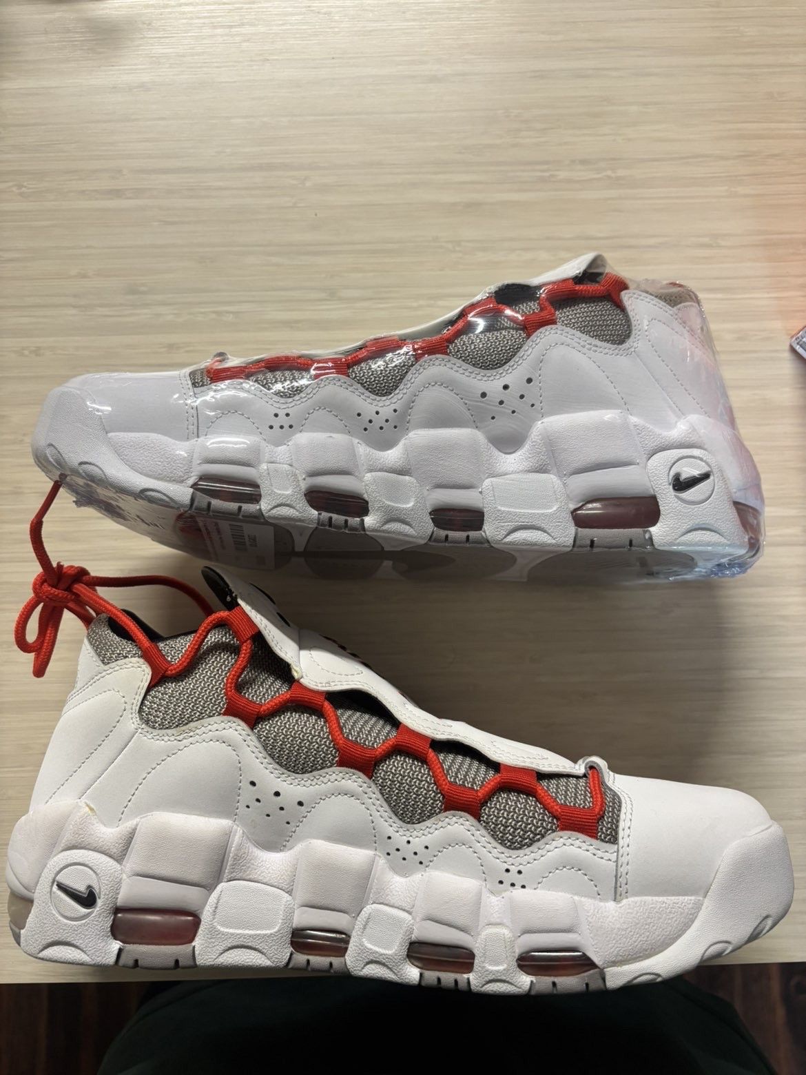 Nike Nike Air More Money White Habanero Red Atmosphere Grey Size US 9.5 / EU 42-43 - 1 Thumbnail