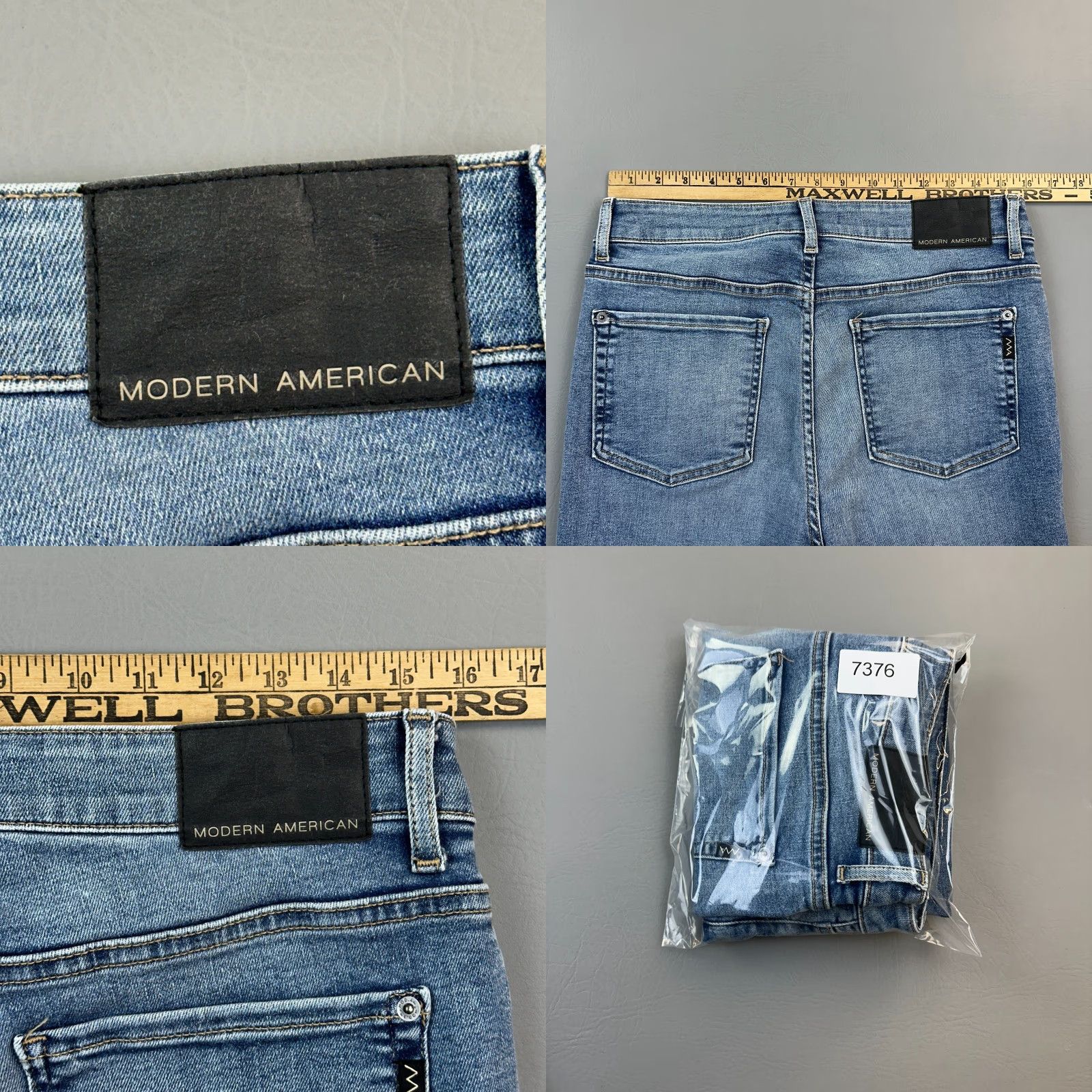 Vintage Modern American Jeans Women’s 31 Casper Blue High Rise Soho Crop Stretch USA Jeans Women Size 24" / US 00 / IT 34 - 9 Thumbnail