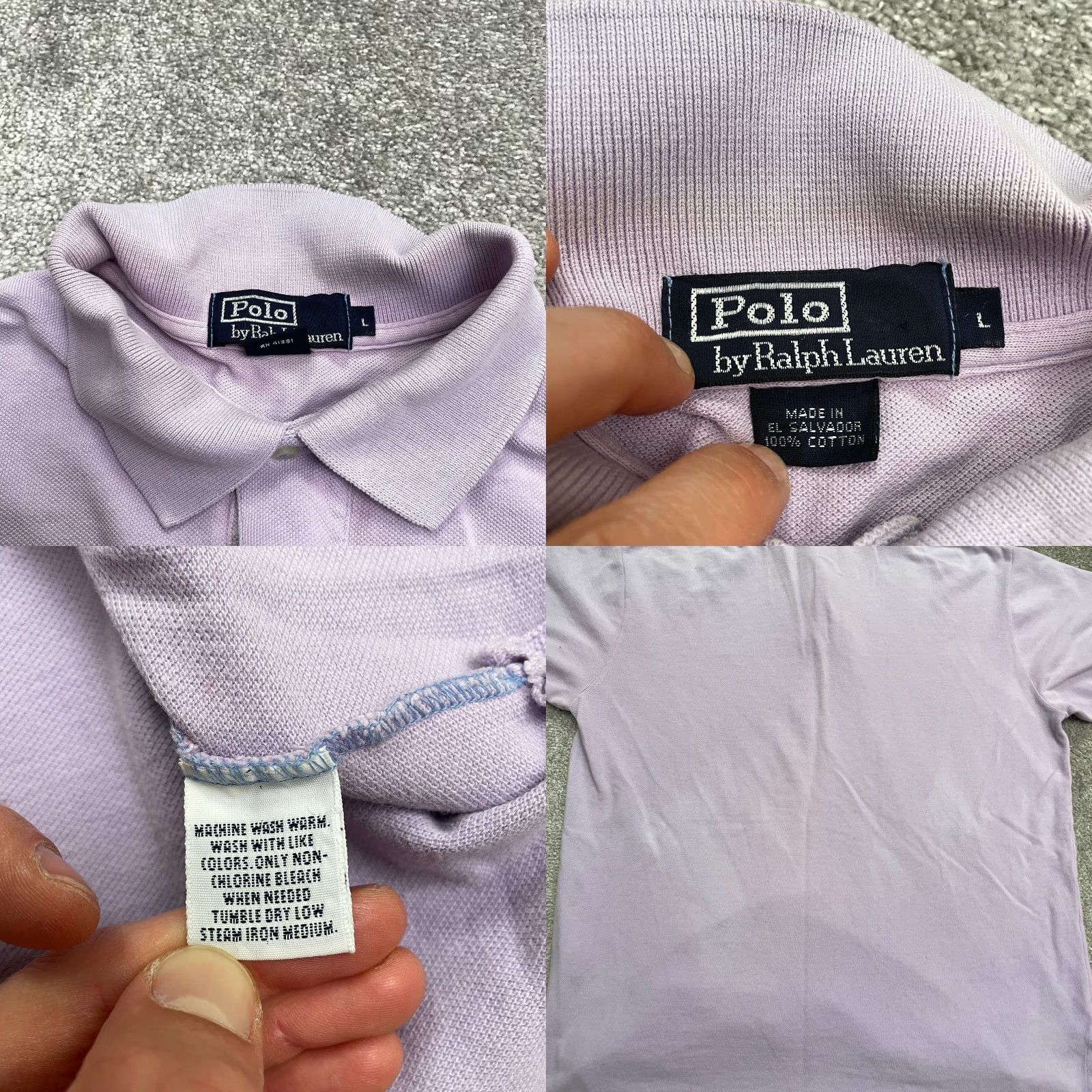 Ralph Lauren VINTAGE Ralph Lauren Polo Shirt Men XL Cotton Casual Preppy Lavender Purple Size US XL / EU 56 / 4 - 8 Thumbnail