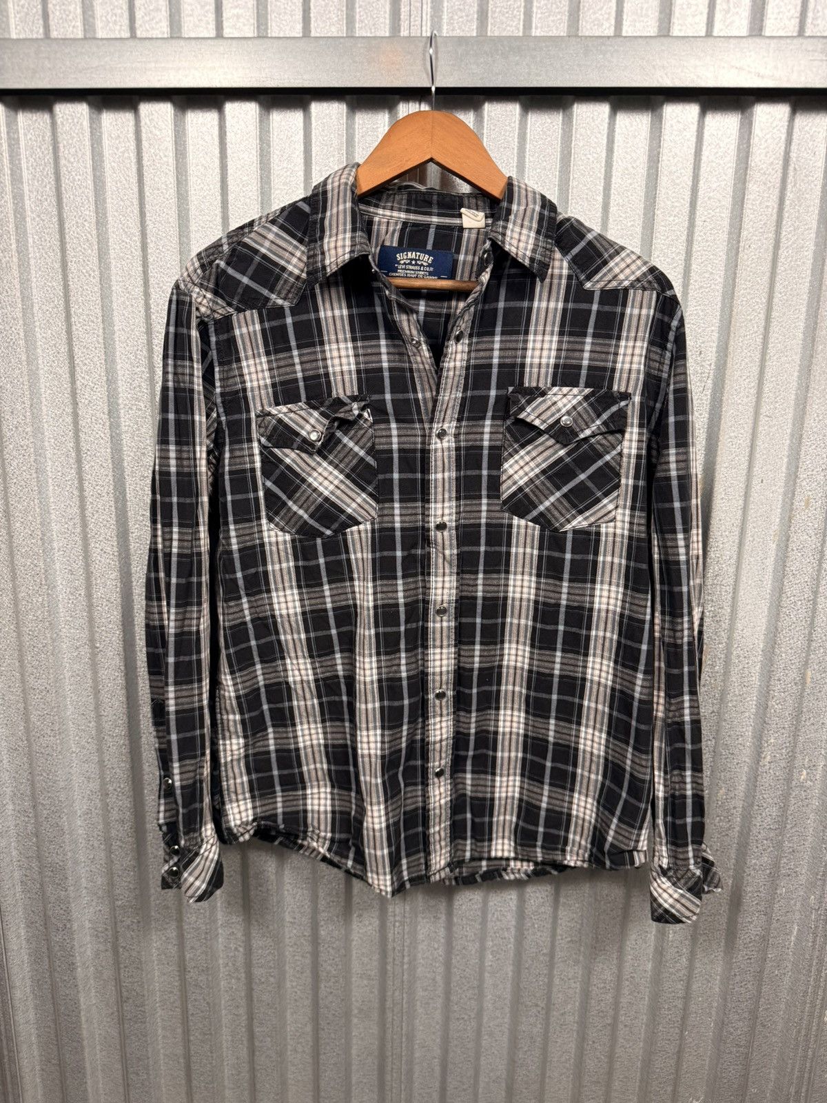 Levi's Vintage Levis Signature Pearl Snap Plaid Western Button Up Size US M / EU 48-50 / 2 - 7 Thumbnail