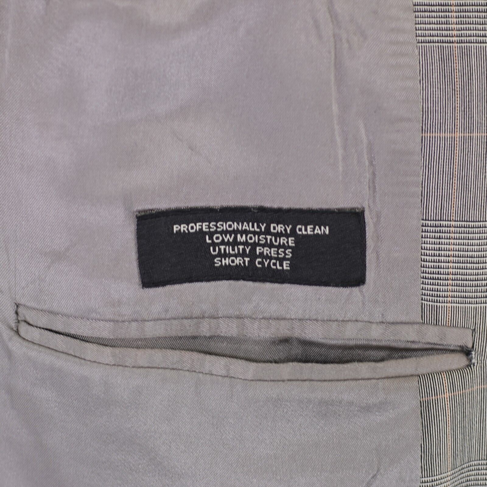 Jos. A. Bank Jos A Bank Wool Cream Black Plaid W/ Orange Windowpane Sport Size 42L - 10 Thumbnail