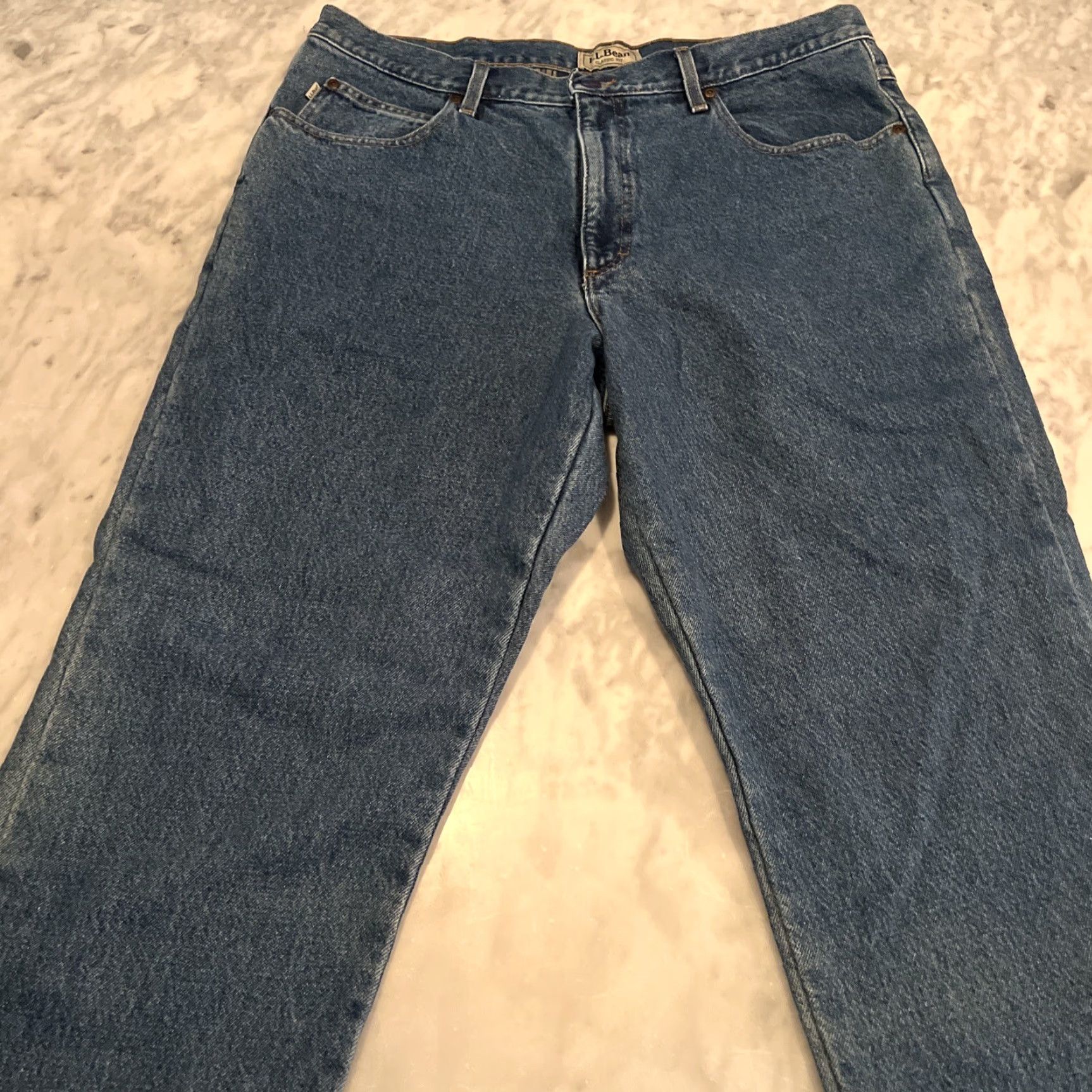 Vintage VINTAGE L.L. Bean Lined Blue Jeans Men’s 38x29 Classic Fit 100% Cotton Zip 5-Pocket Denim 29" Inseam Mens Size US 38 / EU 54 - 3 Thumbnail