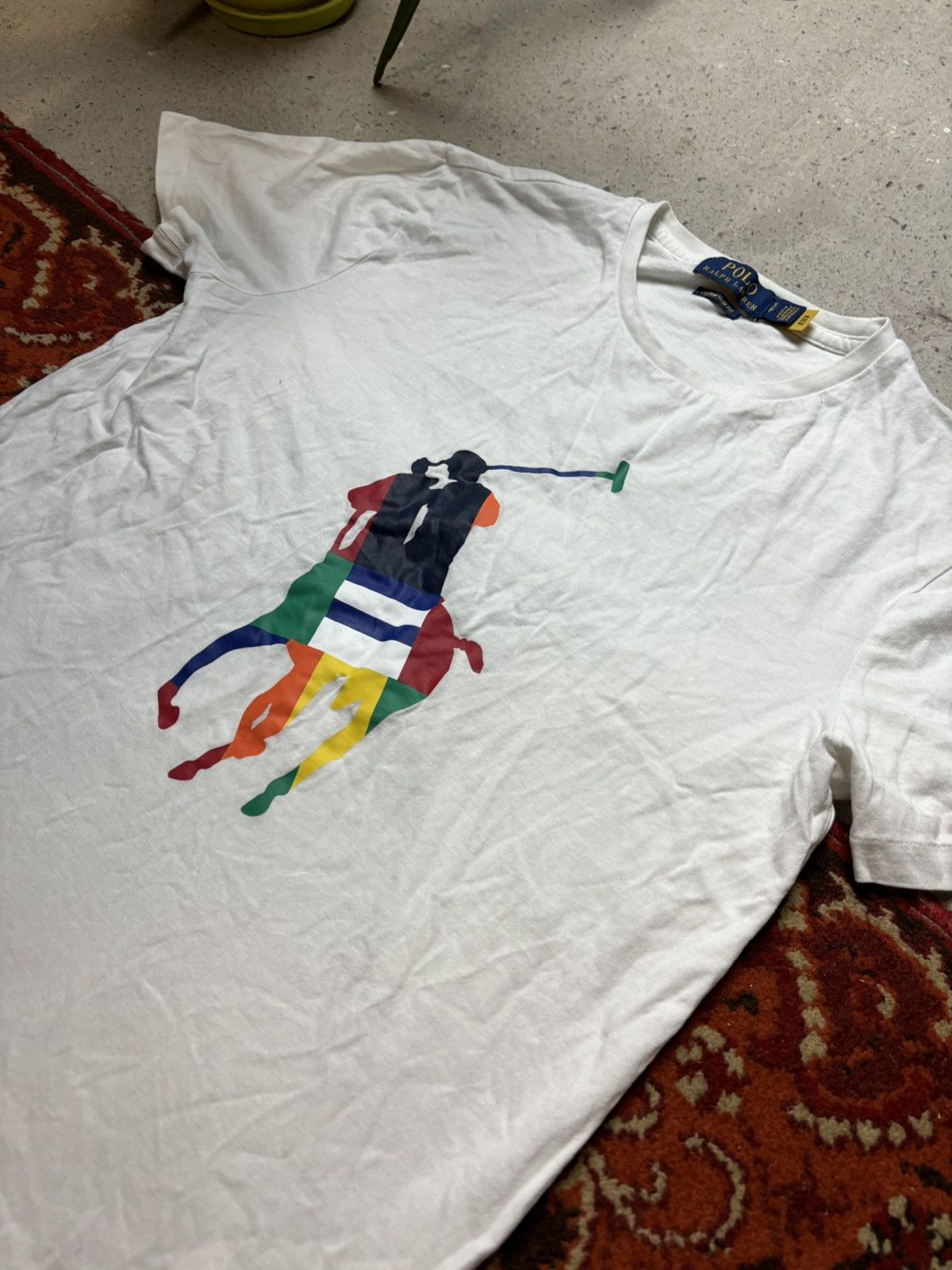 Polo Ralph Lauren × Vintage White Polo Ralph Lauren Big Pony Short Sleeve T-Shirt Size S / US 4 / IT 40 - 2 Thumbnail