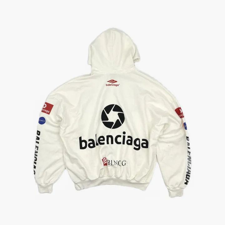 Balenciaga Balenciaga FW23 Logo Printed Hoodie 0079-2507 Size US M / EU 48-50 / 2 - 3 Thumbnail