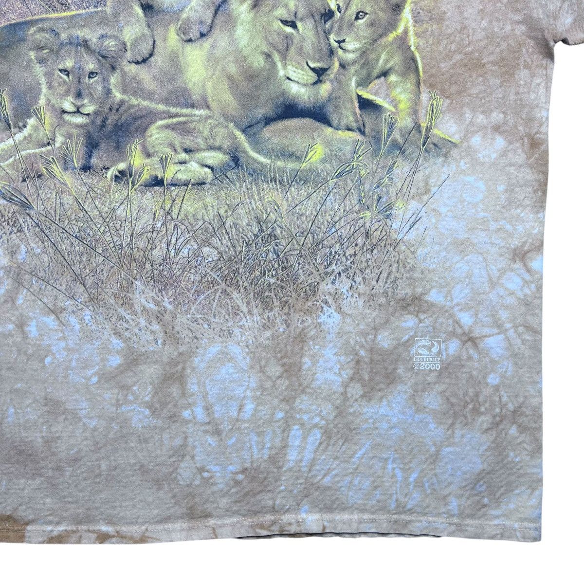 Liquid Blue × Vintage Vtg 2000s Liquid Blue Lion Pack Nature Tie Dye Graphic Tee Size US XL / EU 56 / 4 - 8 Thumbnail