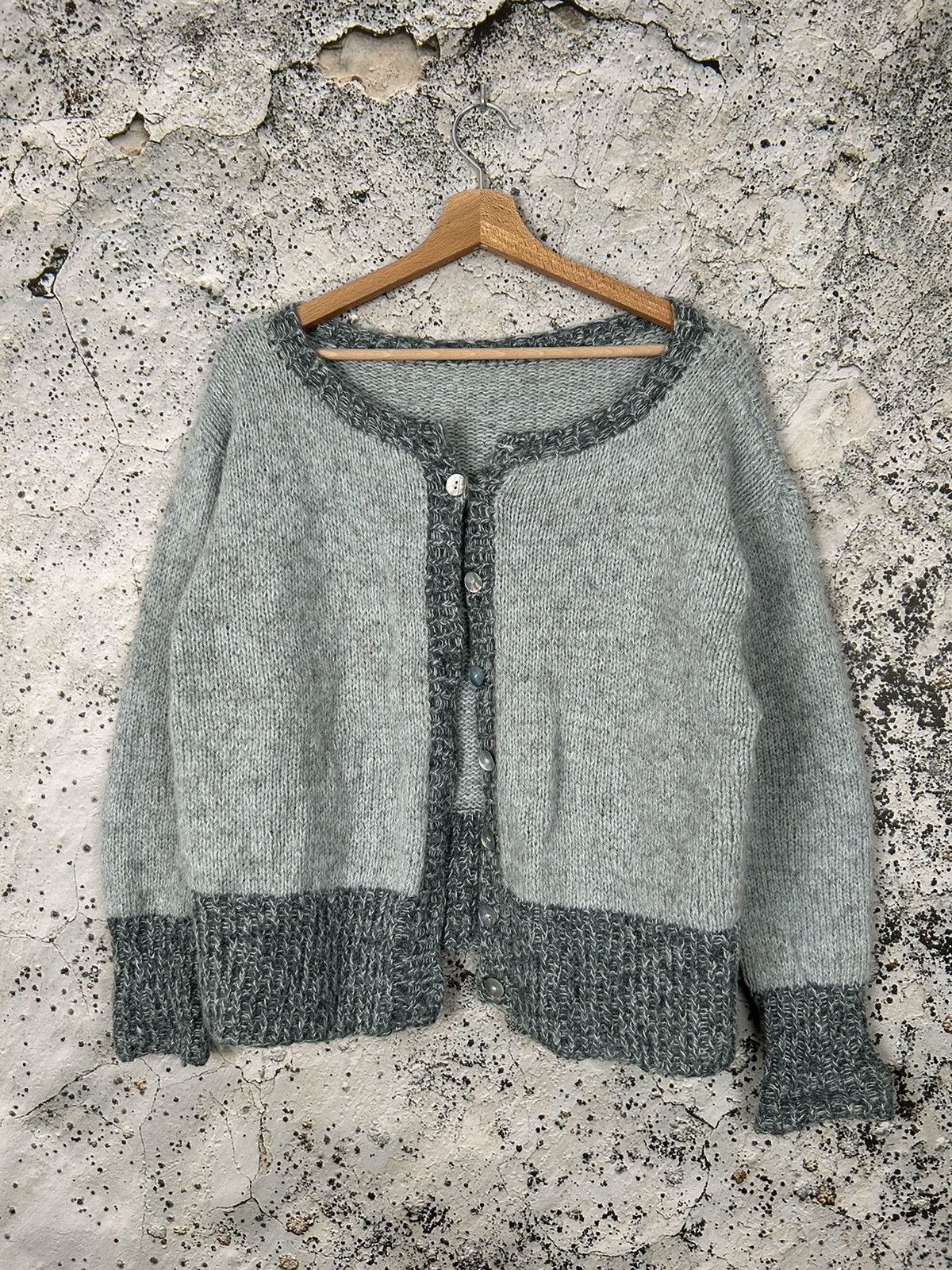 Other Vintage Blue Wool Cardigan Handmade Sweater Grunge Skate Size US M / EU 48-50 / 2 - 1 Thumbnail