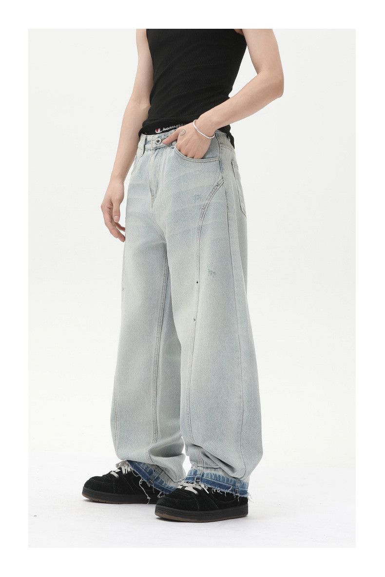 Japanese Brand × Jean Light-colored wide-leg loose straight-leg scimitar jeans Size US 32 / EU 48 - 5 Thumbnail