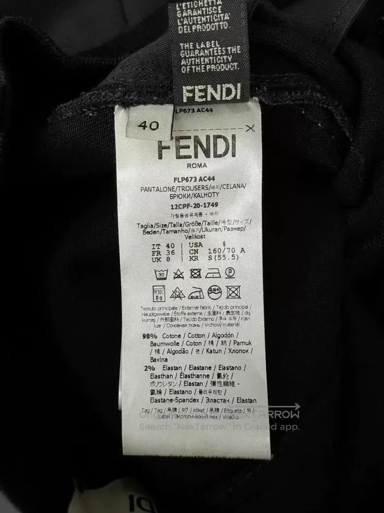 Fendi Fendi Gold Thread Back Leather Patch Denim Pants Size 24" / US 00 / IT 34 - 6 Thumbnail