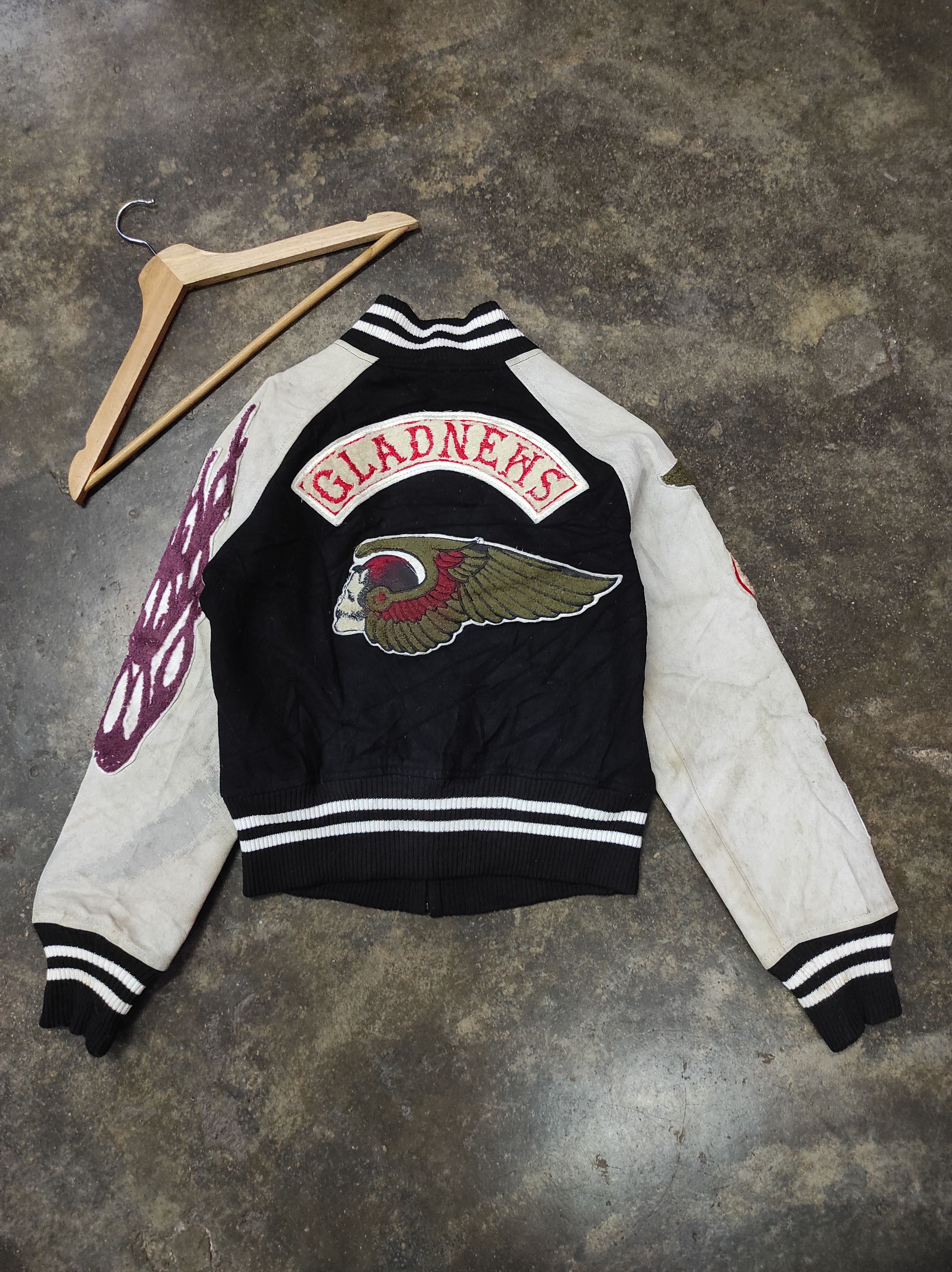 Hysteric Glamour GLAD NEWS DURABLE WEAR VARSITY JACKET LEATHER Size US S / EU 44-46 / 1 - 1 Thumbnail