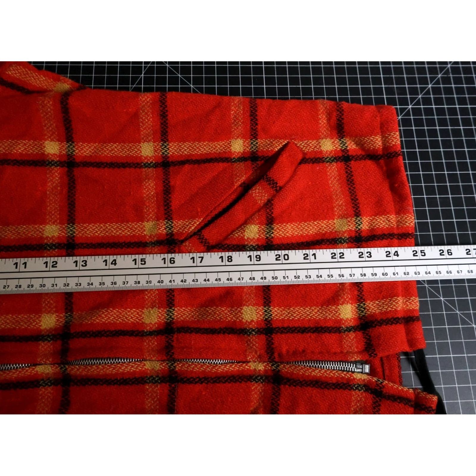 Vintage VINTAGE Wool Zip Liner Jacket M Red Yellow Plaid Hooded Clix Bomber Jacket Men Medium Size US M / EU 48-50 / 2 - 6 Thumbnail