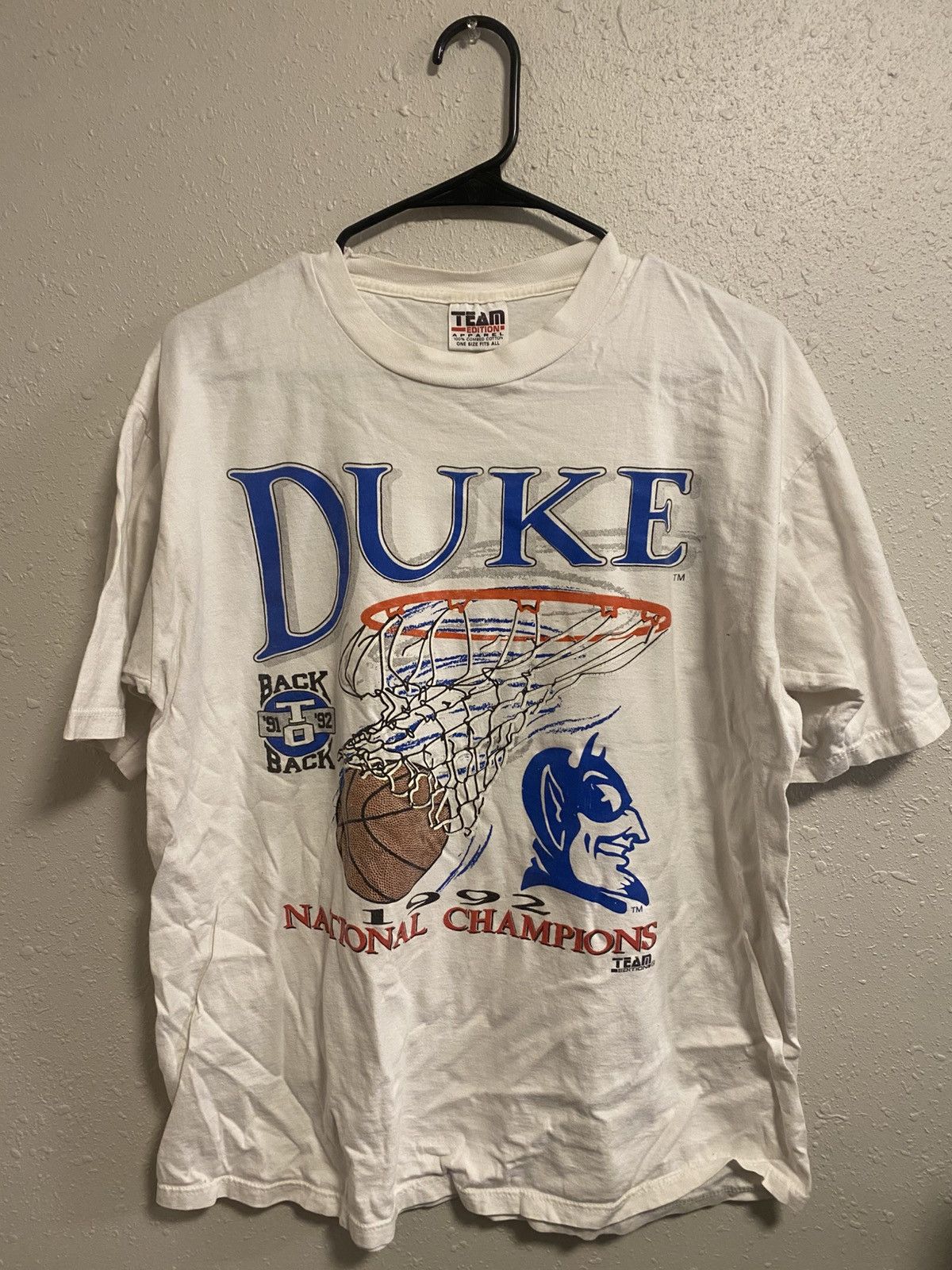 Vintage Duke 1992 National Champions T-Shirts Size US L / EU 52-54 / 3 - 1 Preview