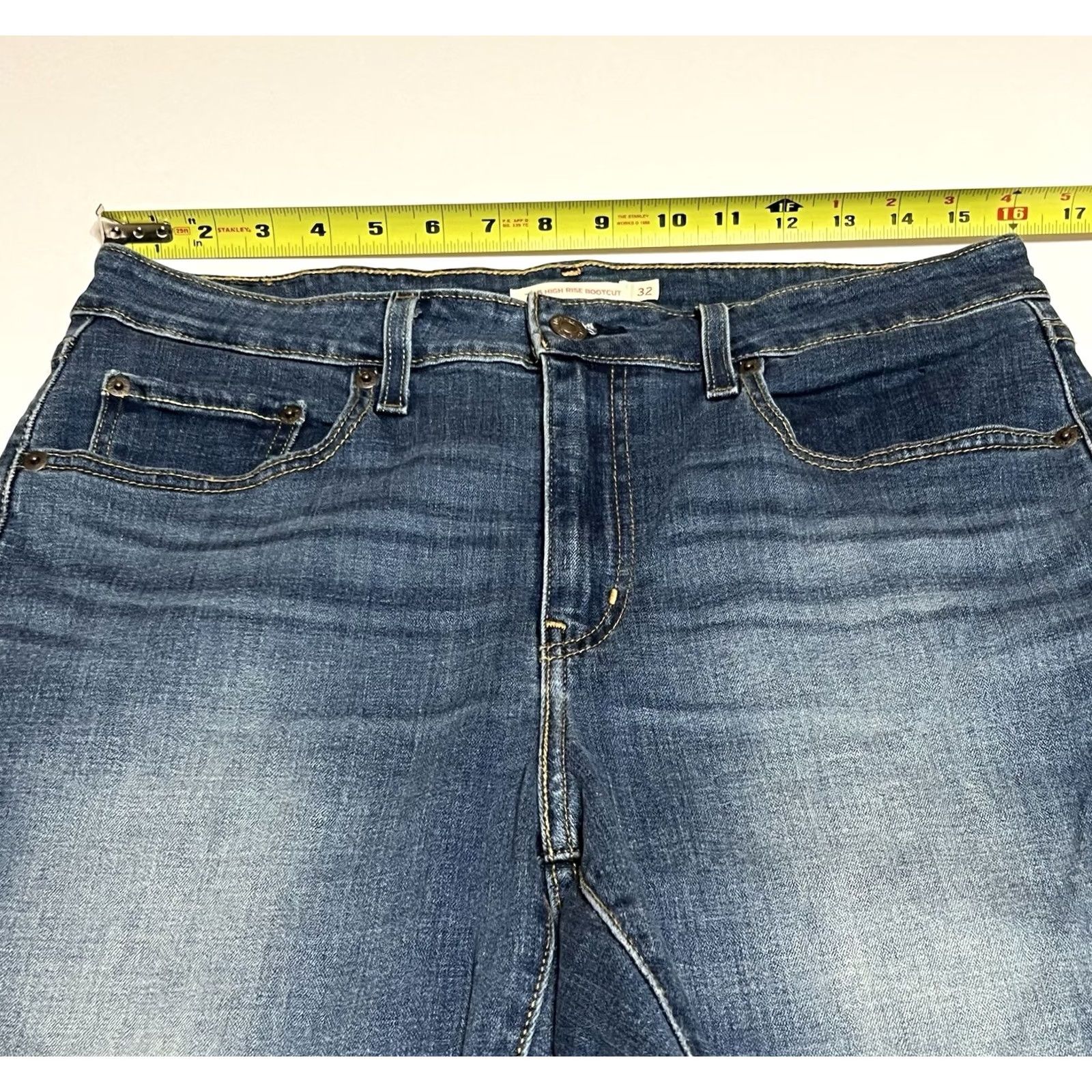 Levi's Levi's 725 High Rise Bootcut Jeans Blue Stretch Women’s 32x34 32x32 Regular High Rise Denim 5-Pocket Button Zip Jeans Women Size 24" / US 00 / IT 34 - 3 Thumbnail