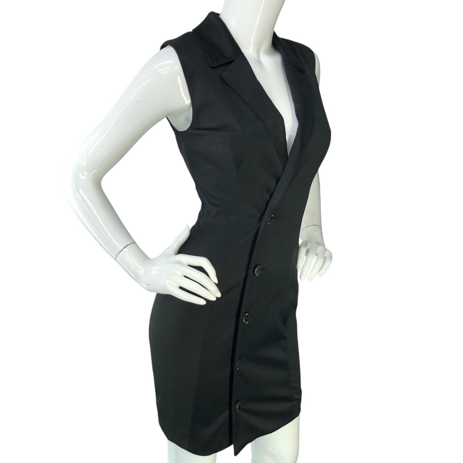 House of CB House of CB Dress XS Black Sleeveless Blazer Button Mini Size XS / US 0-2 / IT 36-38 - 9 Thumbnail