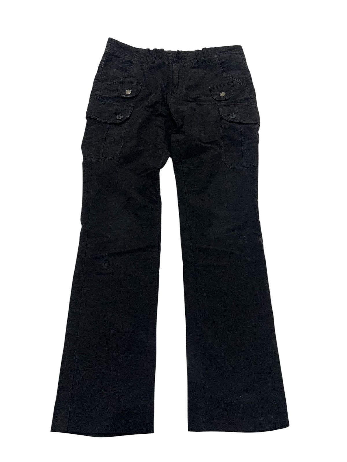 Japanese Brand Black Straight Pants 8 Multipocket Cargo Denim Pants Size US 30 / EU 46 - 1 Thumbnail
