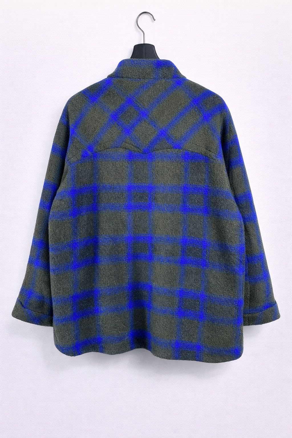Japanese Brand Vintage Akane Japanese Plaid Cape Jacket Blue Green Check Size L / US 10 / IT 46 - 2 Thumbnail