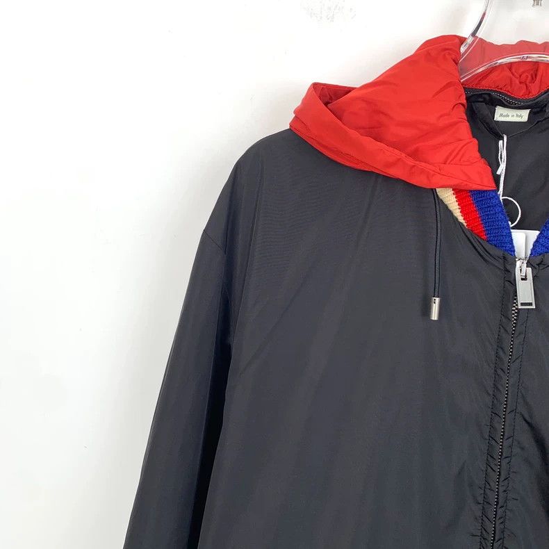 Gucci Gucci Black logo printed hooded zipper jacket 2501-Nextarro Size US M / EU 48-50 / 2 - 3 Thumbnail
