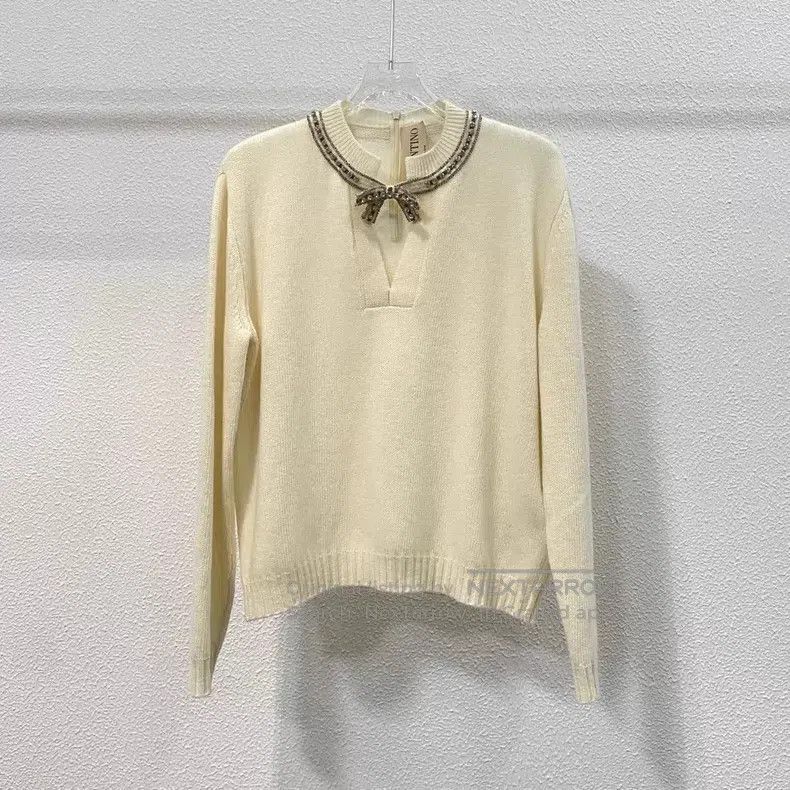 Valentino Valentino White knitted sweater Size S / US 4 / IT 40 - 1 Thumbnail