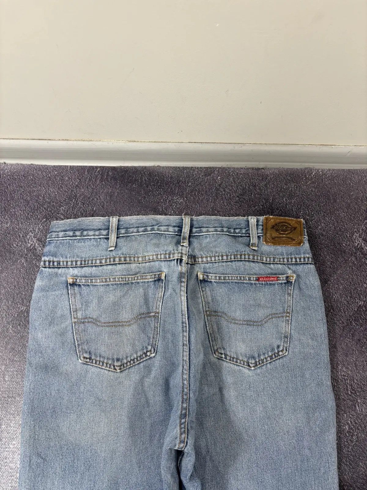 Dickies × Vintage Vintage Dickies Y2K Light Blue Workwear Denim Baggy Jeans Size US 38 / EU 54 - 5 Thumbnail