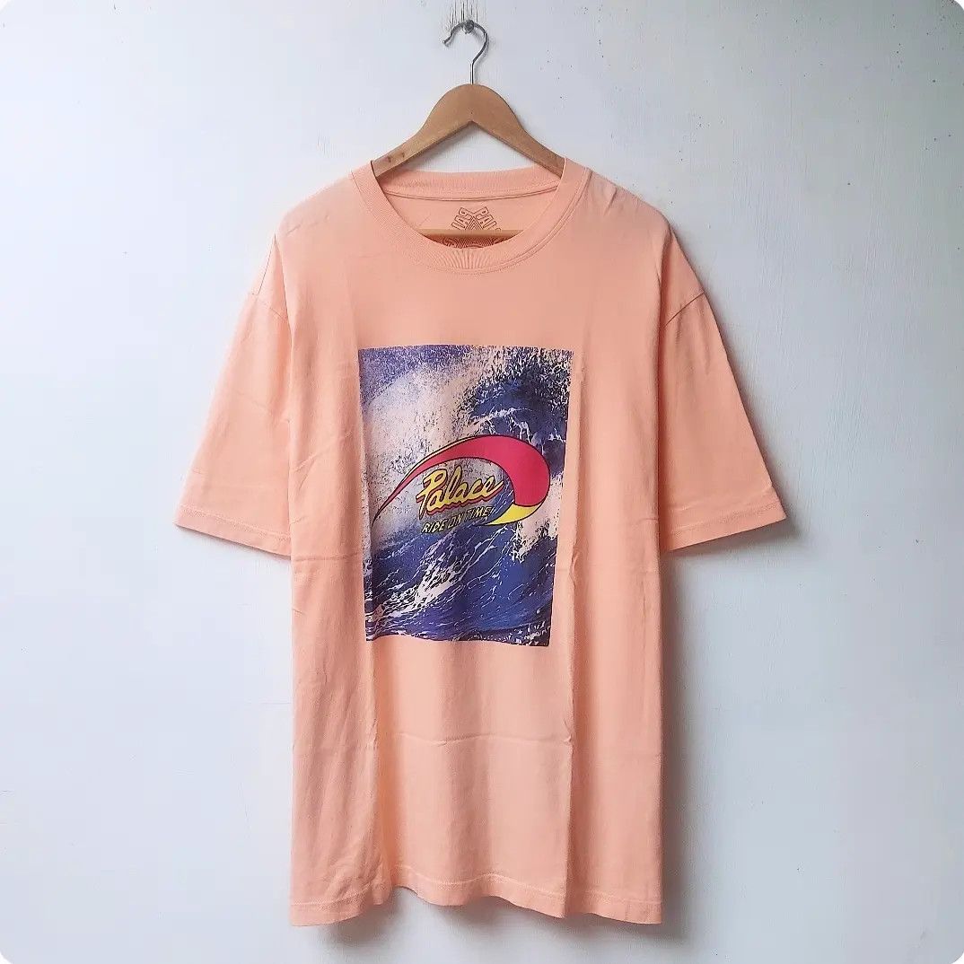 image of Palace Ride On Time Tshirt in Peach, Men's (Size XL)