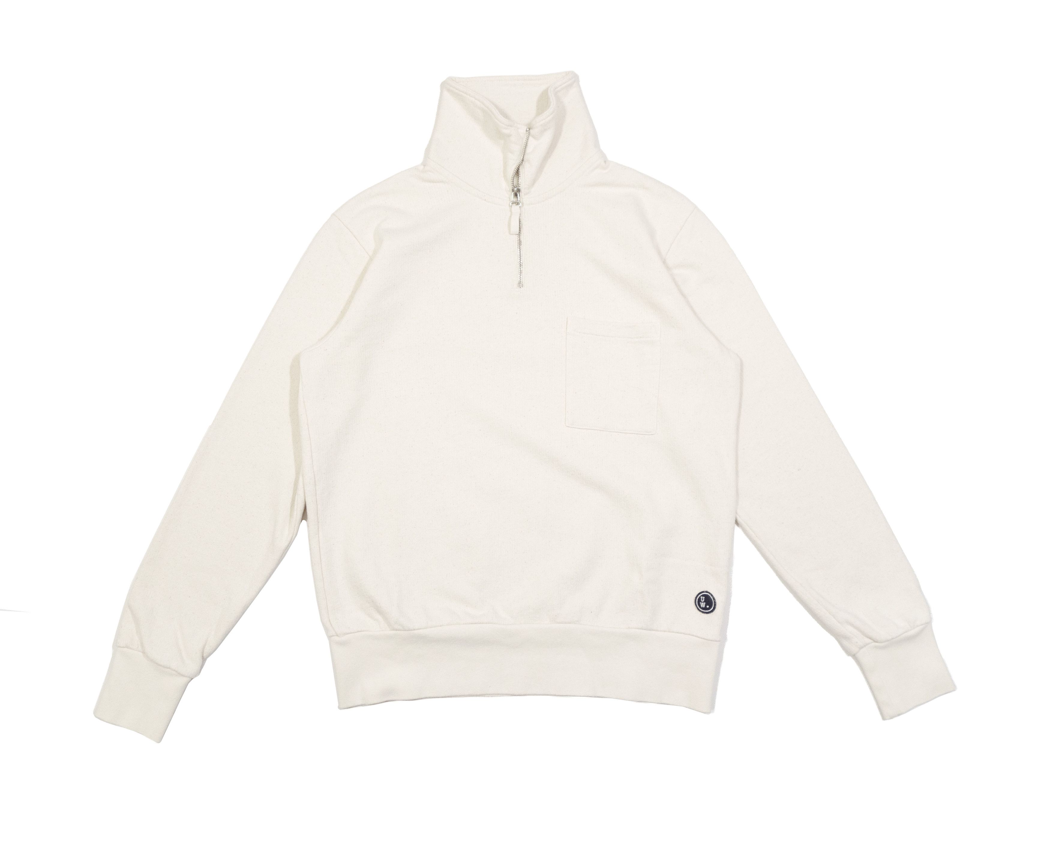 Universal Works Half Zip 1/3 Dry Handle Loopback Pocket High Neck Sweatshirt Size US S / EU 44-46 / 1 - 1 Thumbnail