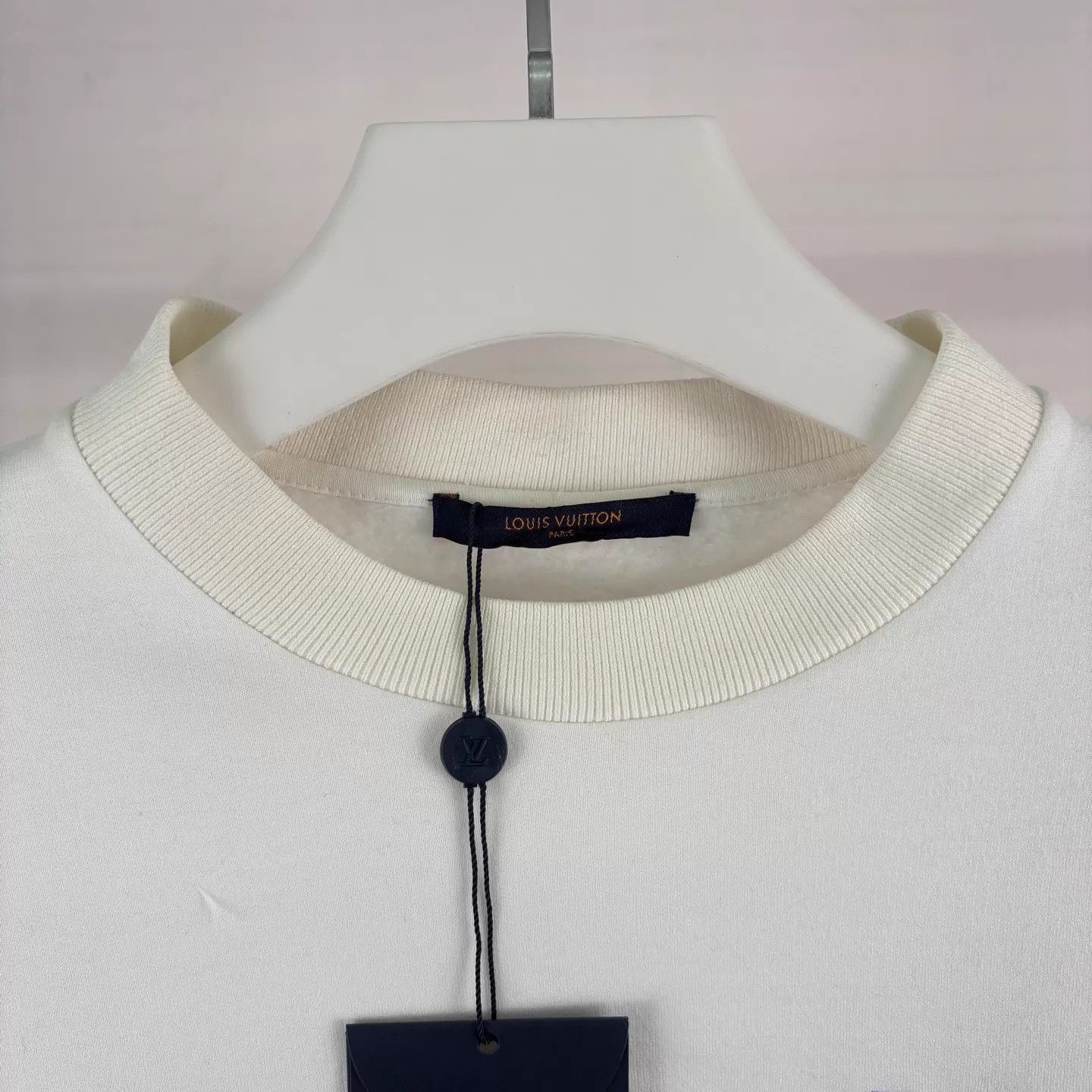 Louis Vuitton LV White Floral Embroidered Colorblock Sweatshirt M Size US M / EU 48-50 / 2 - 3 Thumbnail
