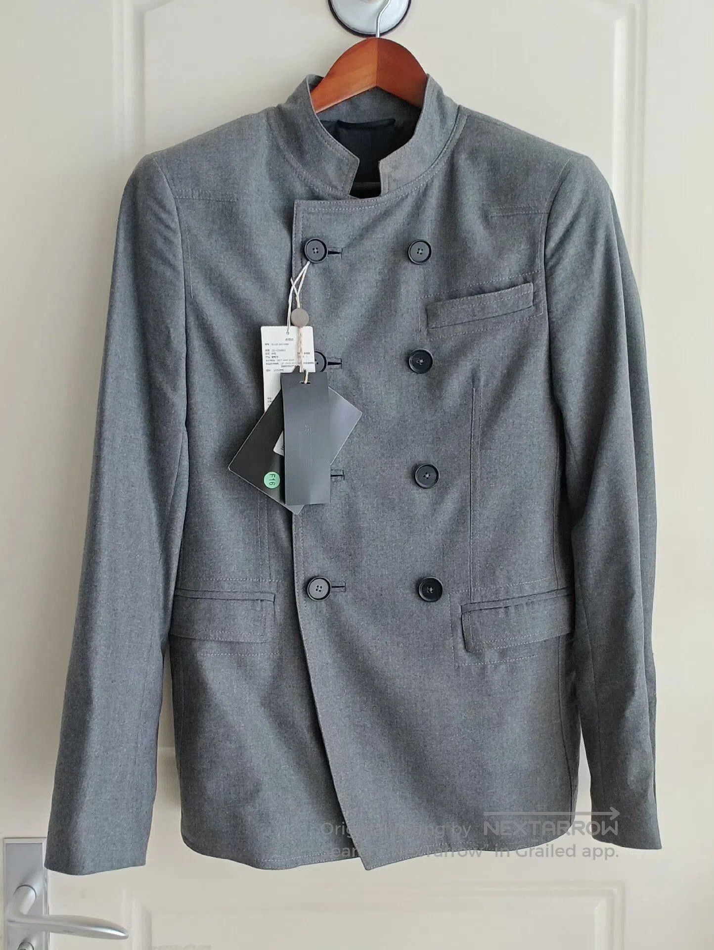 5351 POUR LES HOMMES Les Hommes Virgin Wool Stand Collar Blazer. Size US M / EU 48-50 / 2 - 1 Thumbnail