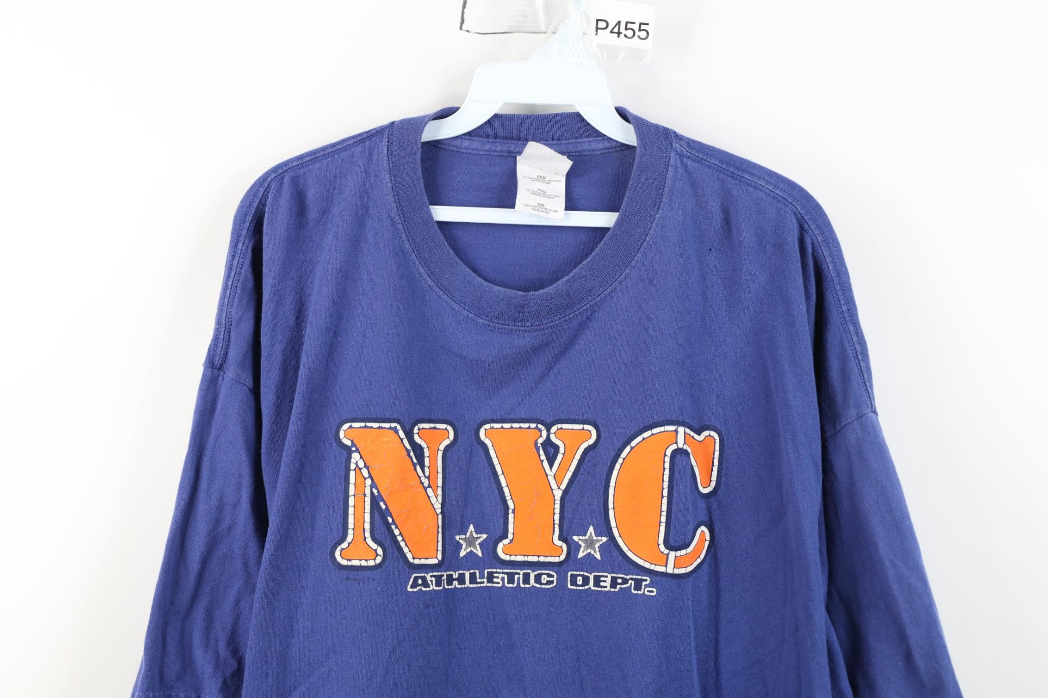 Vintage Vintage 90s Y2K Streetwear NYC New York City T-Shirt Blue Size US XXL / EU 58 / 5 - 2 Thumbnail