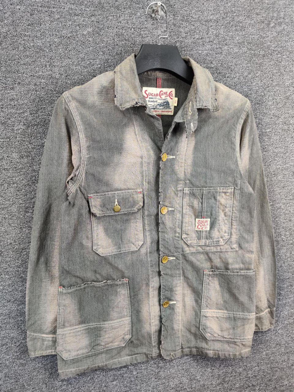 Sugar Cane Vintage Sugar Cane Stripe Denim Chore Jacket Size US M / EU 48-50 / 2 - 6 Thumbnail