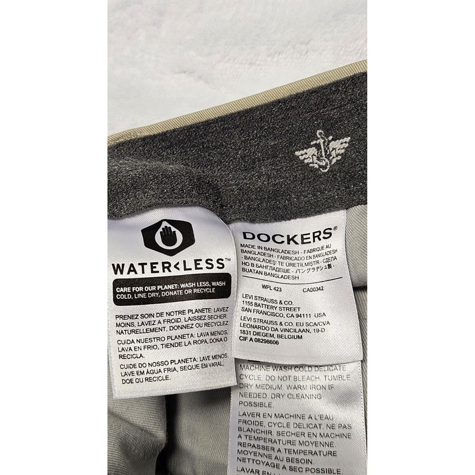 Dockers DOCKERS Pants Chino Flat Front Classic Fit 30x32 Beige Men Casual Work Trousers Night Size US 30 / EU 46 - 7 Thumbnail