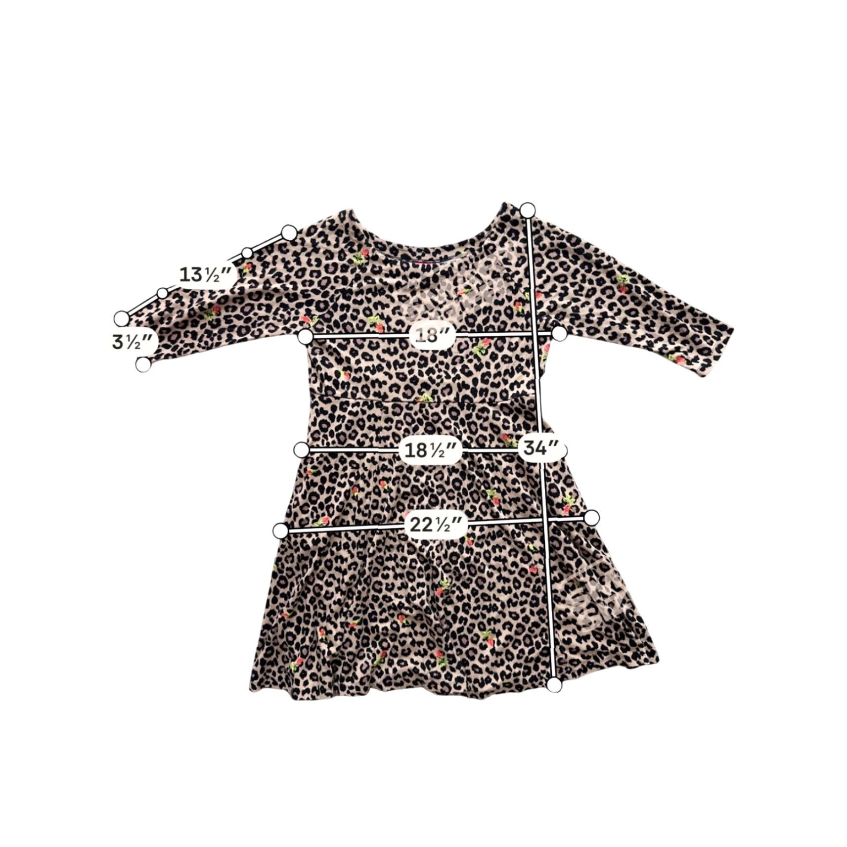 Betsey Johnson Torrid Betsey Johnson Leopard Rose Knit Skater Dress Women Plus 0 Stretch Animal Print Crew Neck 3/4 Sleeve Pullover Mini Vintage No N/A Size XL / US 12-14 / IT 48-50 - 2 Thumbnail