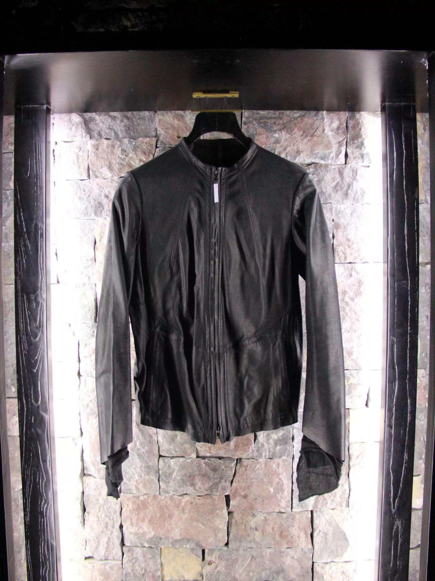 Isaac Sellam Experience Isaac Sellam Experience Black Leather Jacket Men m Size US M / EU 48-50 / 2 - 1 Thumbnail