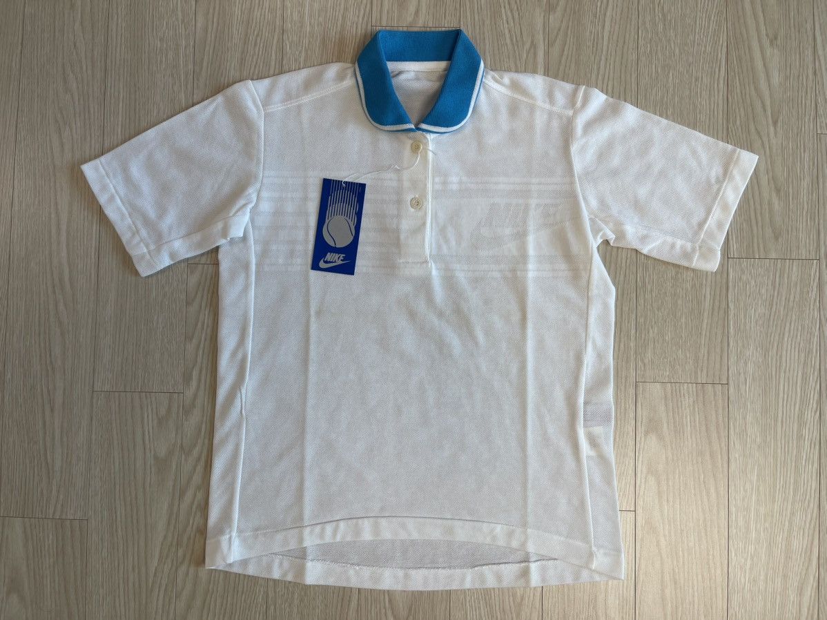 Nike Nike Blue Tag Japan Edition 80’s Vintage Polo Pique T-shir Size S / US 4 / IT 40 - 1 Thumbnail