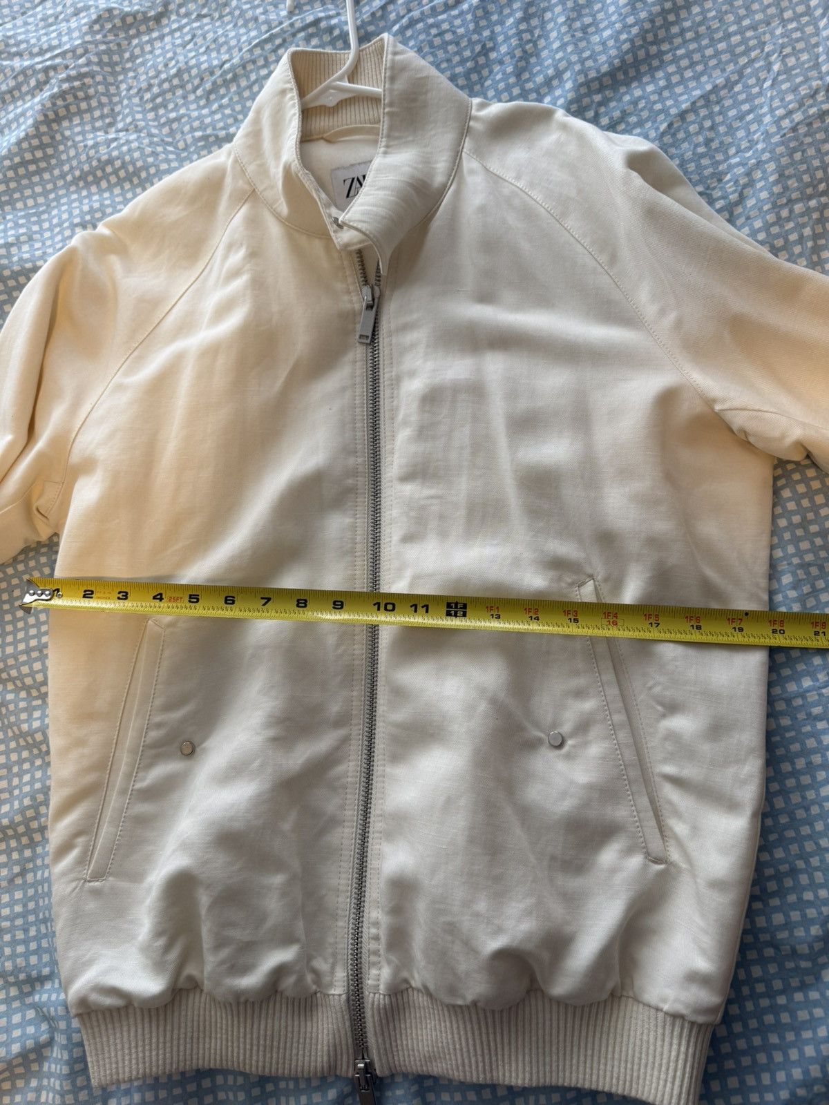 Zara Zara Double-Zip White Light Jacket Size US M / EU 48-50 / 2 - 2 Thumbnail