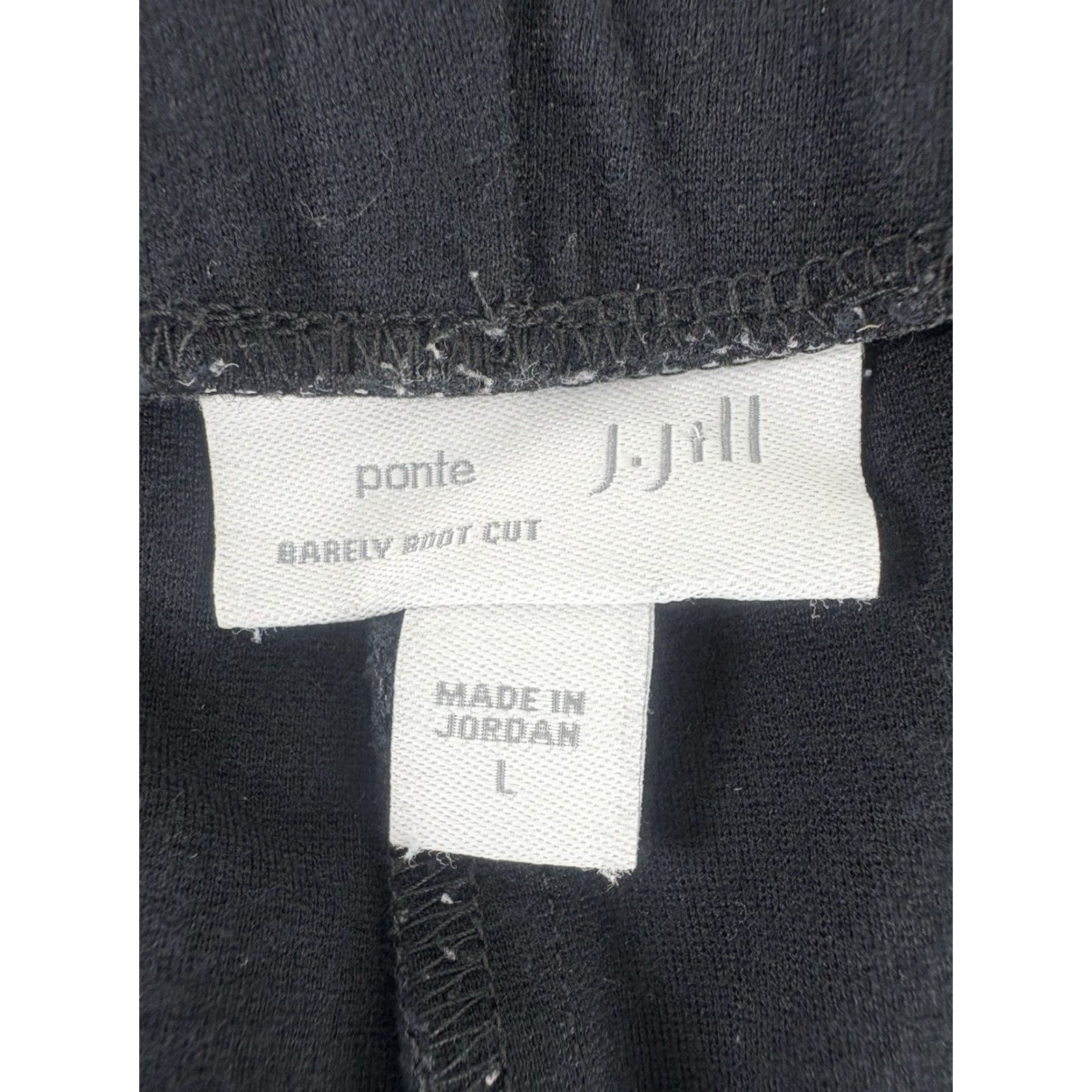 J. Jill J Jill Black Ponte Barely Bootcut Pull On Stretchy Pants Womens Size L Size 36" / US 14 / IT 50 - 7 Thumbnail
