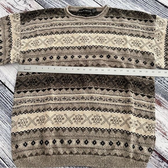 Vintage Vintage 90’s Croft & Borrow Knit Beige Sweater Size US L / EU 52-54 / 3 - 5 Thumbnail