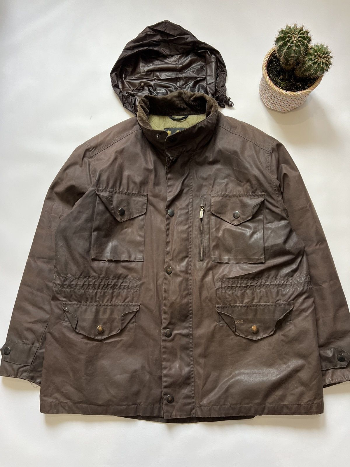 Barbour Barbour Brown Waxed Jacket Sapper Vintage Size US XL / EU 56 / 4 - 1 Thumbnail