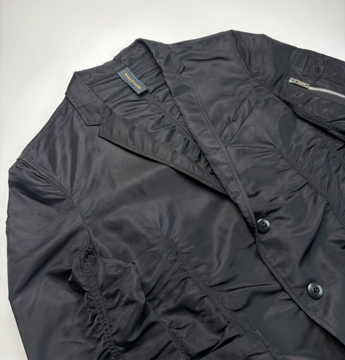 Maison MIHARA YASUHIRO Archive Miharayasuhiro Black Nylon Blazer Jacket Size US S / EU 44-46 / 1 - 2 Thumbnail
