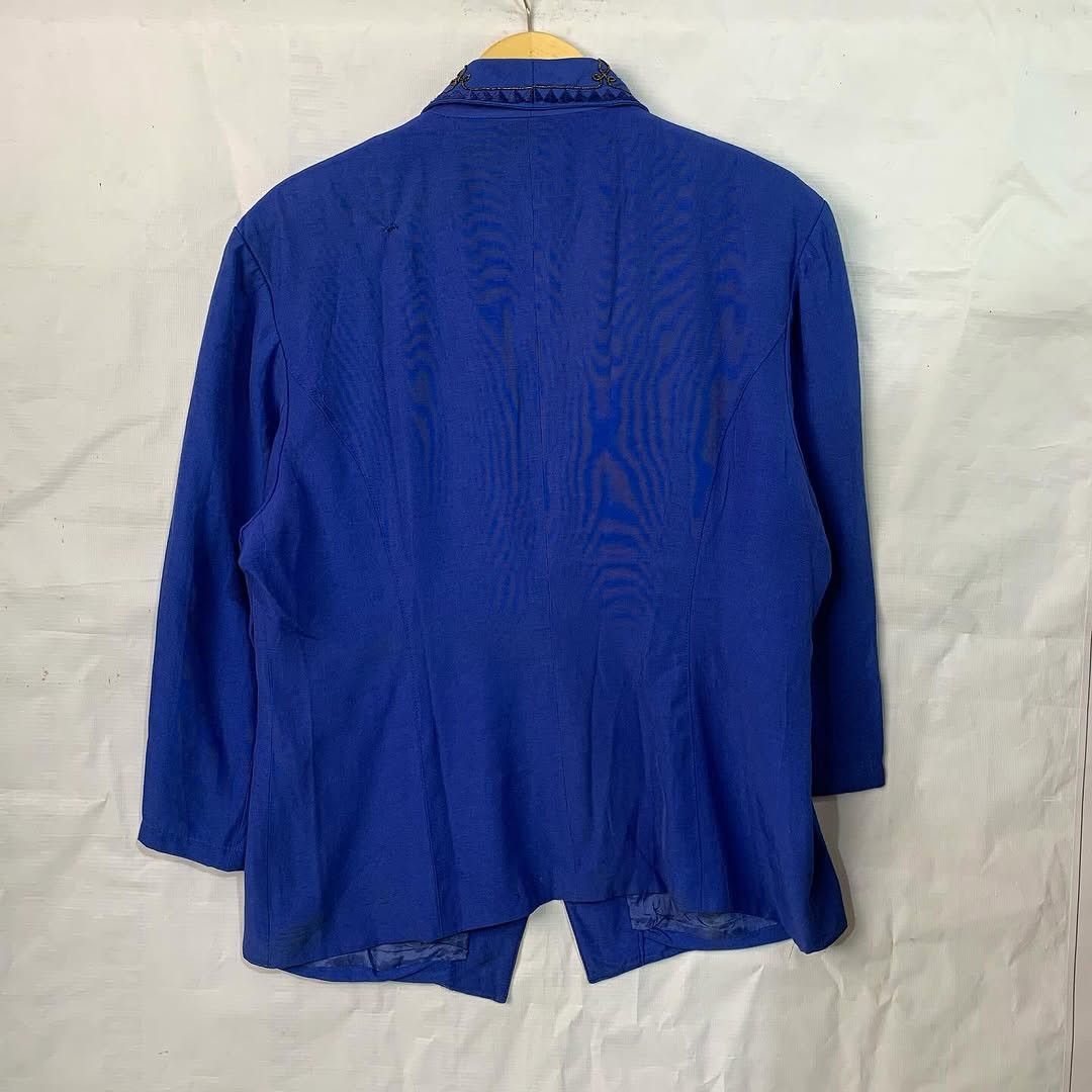 Ethik × Rowing Blazers × Vintage Unisex Blazer Ethnic Blue Size M / US 6-8 / IT 42-44 - 4 Thumbnail